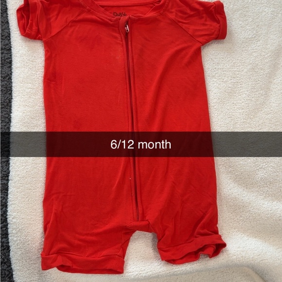 Little Sleepies Other - Little Sleepies Vibrant Red Baby Shortie